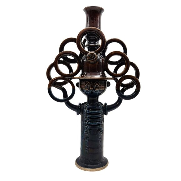 Bjorn Wiinblad Pottery Candle Holder Juggler Vintage Denmark **Repaired READ** - Picture 1 of 9